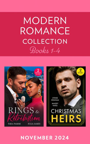 Modern Romance November 2024 Books 1-4: Greek's Shotgun Wedding (The Diamandis Heirs) / Pregnant Enemy, Christmas Bride / Contractually Wed / Vows of Revenge (Mills & Boon Collections) (9780263397673)