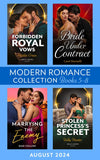 Modern Romance August 2024 Books 5-8: Bride Under Contract (Wed into a Billionaire's World) / Forbidden Royal Vows / Marrying the Enemy / Stolen Princess's Secret (9780008940027)